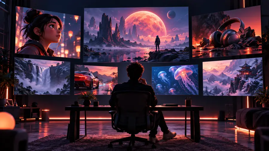 Creative review workspace showing generated visual examples